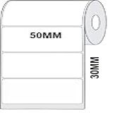 Etiquetas Adesivas Térmica Branca 50mm X 30mm Em Rolo C 30 Metros E Contém 909 Etiquetas Por Ser Térmica Não é Necessário Uso De Ribbon