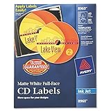 Etiquetas De CD Avery Branco Fosco 40 Etiquetas De CD E 80 Etiquetas De Coluna 8960 