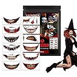 Etiquetas Do Tatuagem Do Bordo Do Dia Das Bruxas 3D Fake Scars Temporário Halloween Makeup Kit Tatuagens De Pontos De Feridas De Rosto Assustador Para Crianças Mulheres Homens