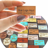Etiquetas Em Couro Sintético personalizada Com Sua Marca