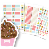 Etiquetas Escolares Personalizadas Cupcake E 2 Tags Mochila