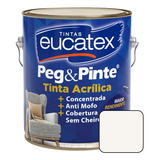 Eucatex Acrílica Tinta Pintura Parede Peg E Pinte 3 6l Cor Branco Gelo