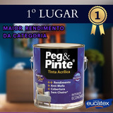Eucatex Acrílica Tinta Pintura Parede Peg E Pinte 3 6l Cor Branco Gelo