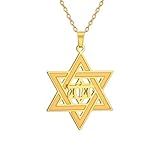 EUEAVAN Colar Tetragrammaton Estrela De Davi Yhvh Yhwh Jeová Yahweh Colar Hebraico Colar De Estrela Judaica Nomes Bíblicos Pingente Israel Joias Judaicas Hanukkah Orações Abençoadas Presente Feminino 