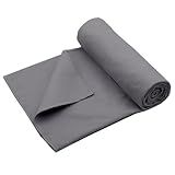 Eunzel Toalha De Mão De Microfibra Hot Yoga Super Absorvente Para Ioga Quente Pilates E Treino 40 6 Cm X 67 3 Cm Cinza Escuro