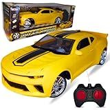 Europio Brinquedo Camaro Amarelo Carro Controle Remoto