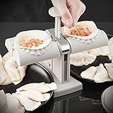 EUWBSSR Double Head Automatic Dumpling Maker Máquina De Bolinho De Massa Doméstico De Aço Inoxidável Manual Dumpling Maker Molde DIY Dumpling Fácil Ferramenta Acessórios De Cozinha Para Iniciantes