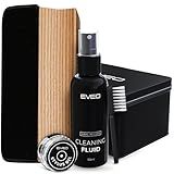 EVEO Kit De Limpeza De Discos De Vinil - Limpador De Discos De Vinil Premium 4 Em 1 E Kit De Limpeza De Vinil Com Escova De Veludo- Líquido De Limpeza De Vinil- Espanador E Gel Stylus Para Toca-discos