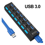 Ex Decor Régua Hub Usb 3 0 Com 7 Portas Ultra Rápido Para Pen Drive E Hd