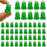 Exasinine 30 Peças Mini Coroa Sapo Verde Sapo Minúsculo Resina Sapo Com Coroa Jardim De Fadas Miniatura Musgo Paisagem DIY Terrário Artesanato Ornamento Acessórios Para Decoração De Casa