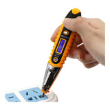 Exbom Testador De Voltagem Digital Tipo Caneta Alerta Sonoro Chave Teste Com Caneta Detectora De Tensão Eletricista