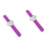EXCEART 2 Unidades Anel De Pressão Magnético Porta Alfinete De Costura Imã Bandas De Pressão Crianças Natal Pulseira De Brinquedo Pulseira Magnética Gel De Sílica Roxo Filho Manual