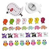 EXCEART 60 Peças Papelaria De Escritório Tachinhas Decorativas Mini Animais Suprimentos De Mapas Remendos De Metal Desenho Decorativo Clipe De Papel Placa Multifuncional