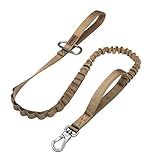 EXCELLENT ELITE SPANKER Coleira Elástica Tática Para Cães Com Correia Ajustável Militar Para Cães De Liberação Rápida Com 2 Alças De Controle Marrom Coiote 