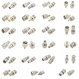 Exgoofit Conjunto De Adaptadores Coaxial RF 23 Kits De Adaptadores UHF Mini Adaptador UHF Conector PL259 Para SMA BNC MCX FME F TNC Para Rádio Amador Adaptador De Antena De Rádio CB