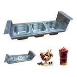 Expositor 3 Cubas Gn 1 6 Caldas frutas Com Tampa P Freezer