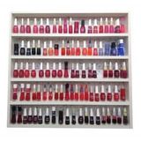 Expositor De Esmaltes 60 X 60 X 6cm P 200 Esmaltes 100 Mdf Cor Branco