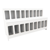 Expositor De Ração Pet Box 18 Divisões 100 mdf cães Gatos 
