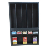 Expositor Essências Narguilés Cigarros Luxo 5 Raias Preto