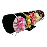 Expositor Porta Tiara Arquinho Organizador Laço Veludo 50cm