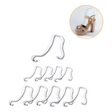 Expositor Sandália M Acrilico Cristal Kit 10 Peças Cor Branco