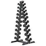 Expositor Torre Suporte Para Halteres Pesos E Dumbbells De 1 A 10kg Gallant Elite GTE20VFEA PT 
