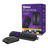 Express Streaming Player Full Hd Hdmi Usb Com Controle Roku