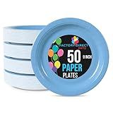 Exquisite Pratos De Papel Azul Claro 22 5 Cm Pratos De Papel Resistentes 50 Peças Pratos Descartáveis Azuis Pratos De Papel Descartáveis Resistentes 350 G M Para Festa Pratos Azuis Claros