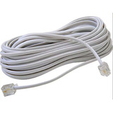 Extensão 10 Metro Lisa Fio Chato Telefone E Fax Branca Multi