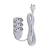 Extensao 3 Tomadas Slim Tripolar Force Line Branco 10 0M