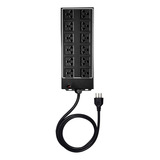 Extensão 5 Metros Régua 12 Tomadas Padrão Universal 4000w Cor Preto 110v 220v