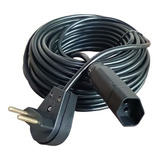 Extensão Elétrica 15 Metros 20a Cabo Pp 2x1 0 Reforçada Cor Preto 127v 220v