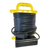 Extensão Elétrica 20 Metros 10 20a Cabo Pp2x1 0mm Reforçada Cor Preto 127v 220v