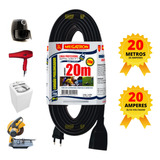 Extensão Elétrica 20m 20a Cordão Prolongador Alta Carga 3e2p Cor Mega 418 2 Pinos