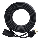 Extensão Elétrica 25 Metros Cabo Pp 2x2 5mm Com Pinos De 20a Cor Preto 127v 220v