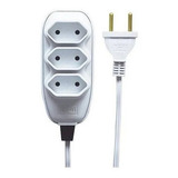 Extensão Elétrica 3 Metros Bivolt Cor Branco 2p t