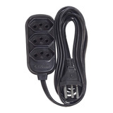 Extensão Elétrica 3 Metros Bivolt Preto Ou Branco 2p t