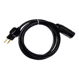 Extensão Elétrica 3 Metros Cabo Pp 2x2 5mm Plug Reto