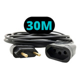 Extensão Elétrica Cabo Pp Reforçada 2x1mm Rolo C 30 Metros Cor Preto 127v 220v