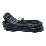 Extensao Eletrica De 3 Saida P Tomada Cabo Pp Fio 3 Metros Cor Preto 127v 220v