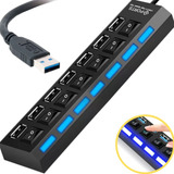 Extensão Hub Régua Usb 2 0 7 Portas Pc Hd Externo Pendrive