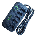 Extensão Prime Cabo De 5 Metros 10a 5 Tomadas 4 Usb Tipo C