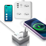Extensões Inteligente Wifi 3 Tomadas 2 Usb 1 Pd Cor Branco 127 220v