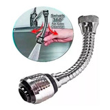 Extensor Arejador Torneira Articulado Chuveirinho Cor Prateado