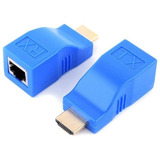 Extensor Conversor Hdmi 4k Rede Rj45 Projetor Tv Notebook Pc