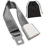 Extensor De Cinto De Segurança De Avião Extensor De Cinto De Segurança Universal Ajustável De 17 7 A 78 7 Cm Com 1 Apoio De Pé Portátil Para Viagens De Avião Serve Para Todas As Companhias Aéreas Nos EUA Exceto Sudoeste Prata 