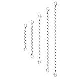 Extensor De Colar De Aço Inoxidável Prata 5 Peças De Elos De Corrente De Lagosta De Prata Para Colares Pulseira Tornozeleira Extensores De Corrente De Aço Inoxidável Para Fabricação De Joias 5 Cm 7 6 Cm 10 Cm 12 7 Cm 15 Cm 