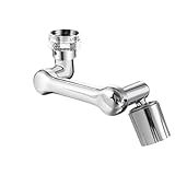 Extensor De Torneira De Rotação Universal 1080 - Torneira De água Sem Modo De Saída Dupla Estender Borbulhador Rotativo à Prova De Respingos Para Cozinha- Banheiro- Modelo 1080 Dois