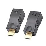 Extensor De Vídeo HDMI Compatível Com RJ45 4k 3D HDTV 1-4 Até 30m Adaptador Ethernet De Rede Lan E 5e