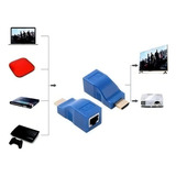 Extensor Hdmi 3d 30 Metros Via 1 Cabo De Rede Rj45 Cat5e 6